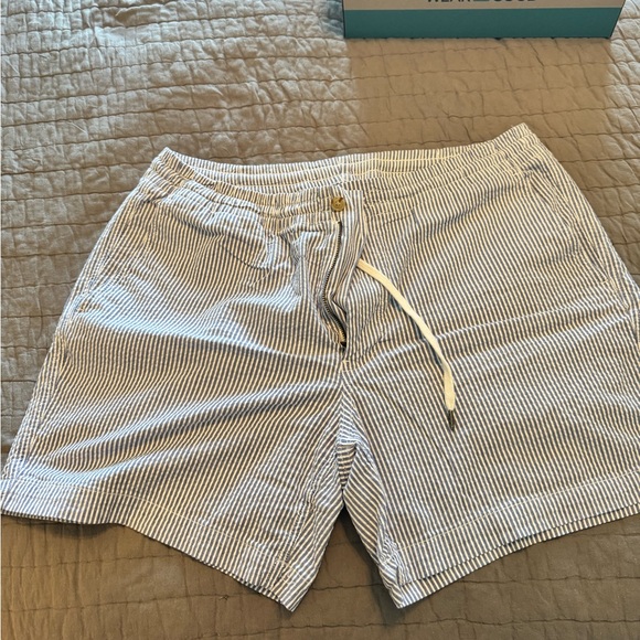 POLO by Ralph Lauren Blue and White Seersucker Shorts size Large - Picture 1 of 3